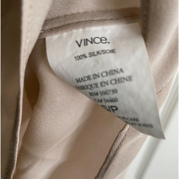 Vince Silk Blouse Cream Size S - Picture 3 of 8